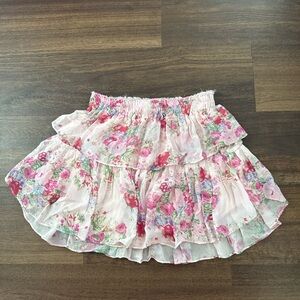LoveShackFancy Floral Ruffle Skirt